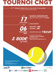 AFFICHE TOURNOI TENNIS 2022